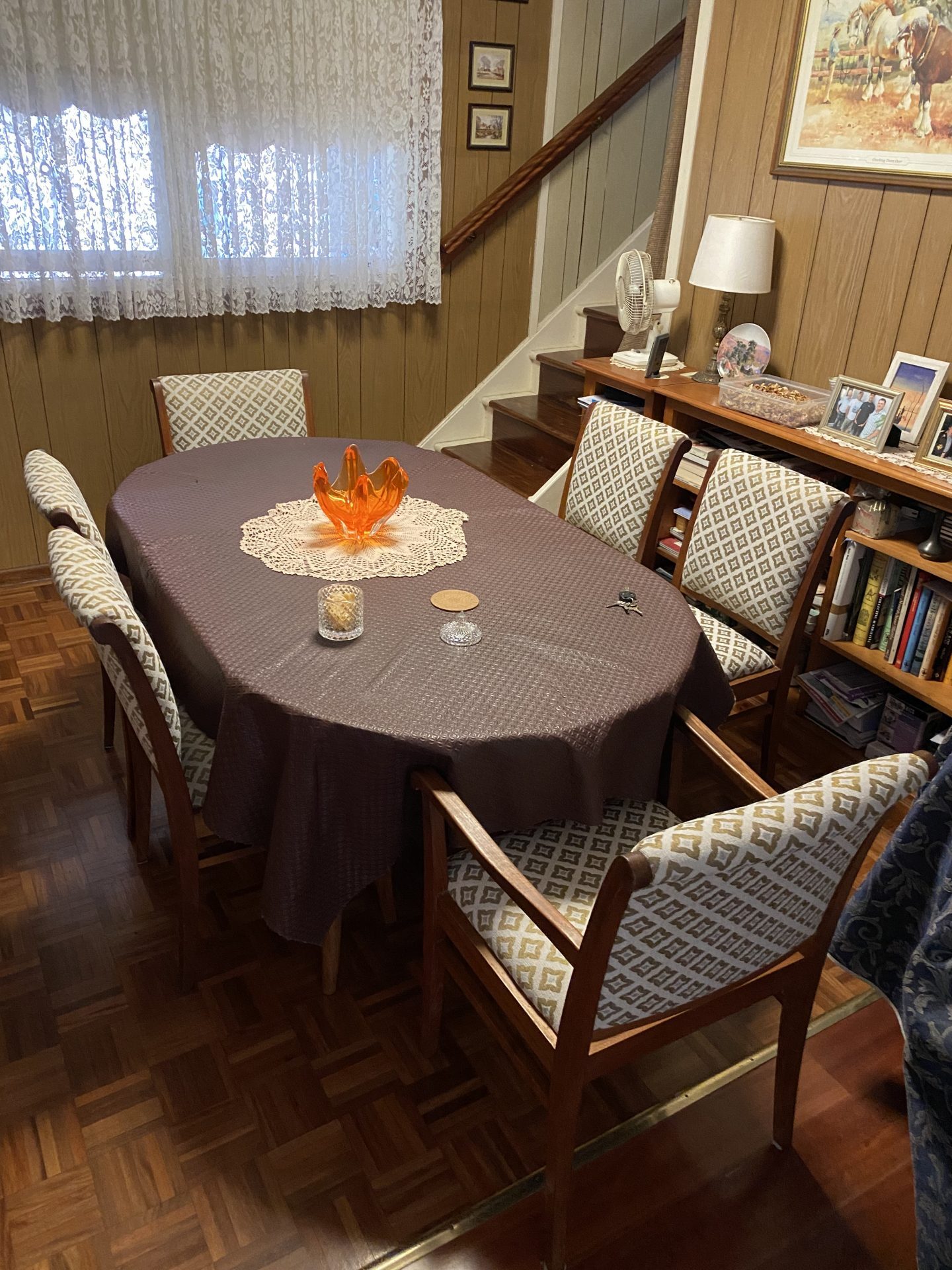 Reupholstery of Parker dining chairs