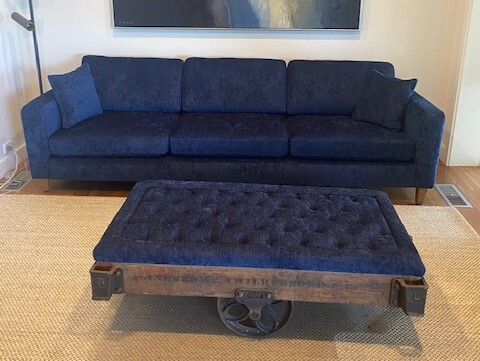 Antique cart converted to become an Ottoman